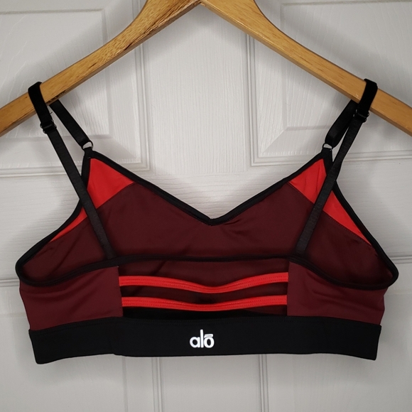 ALO Yoga Sports Bra Red & Maroon Size Small - Picture 3 of 3